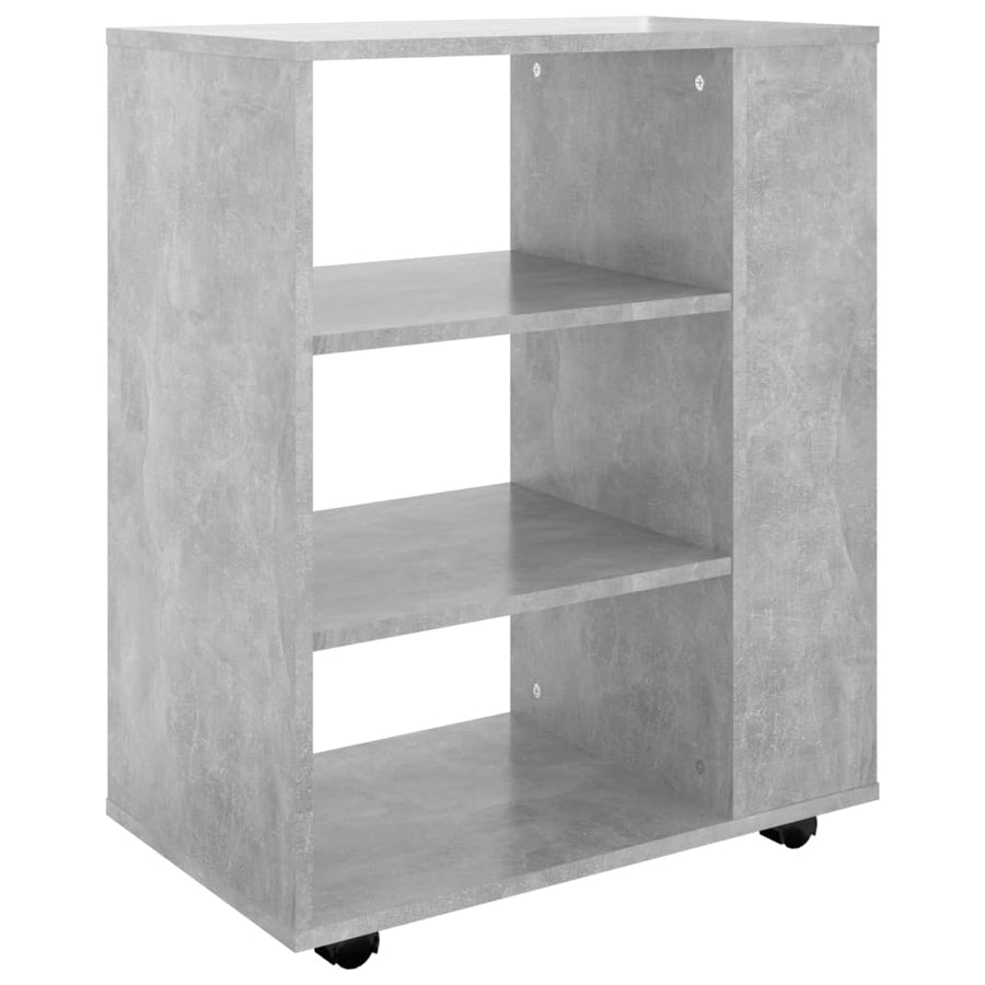 Kast Verrijdbaar 60X35X75 Cm Spaanplaat Betongrijs