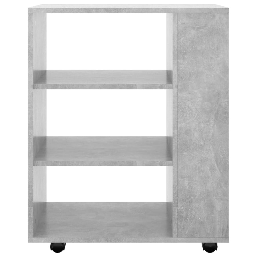 Kast Verrijdbaar 60X35X75 Cm Spaanplaat Betongrijs