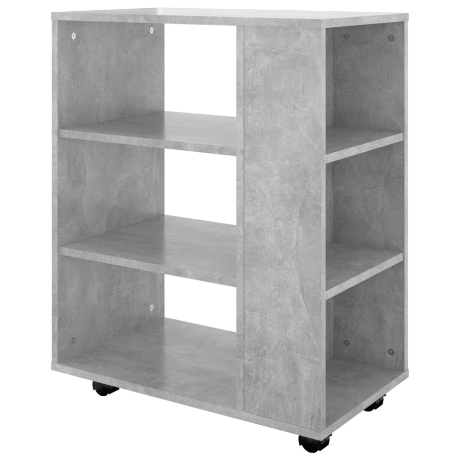 Kast Verrijdbaar 60X35X75 Cm Spaanplaat Betongrijs