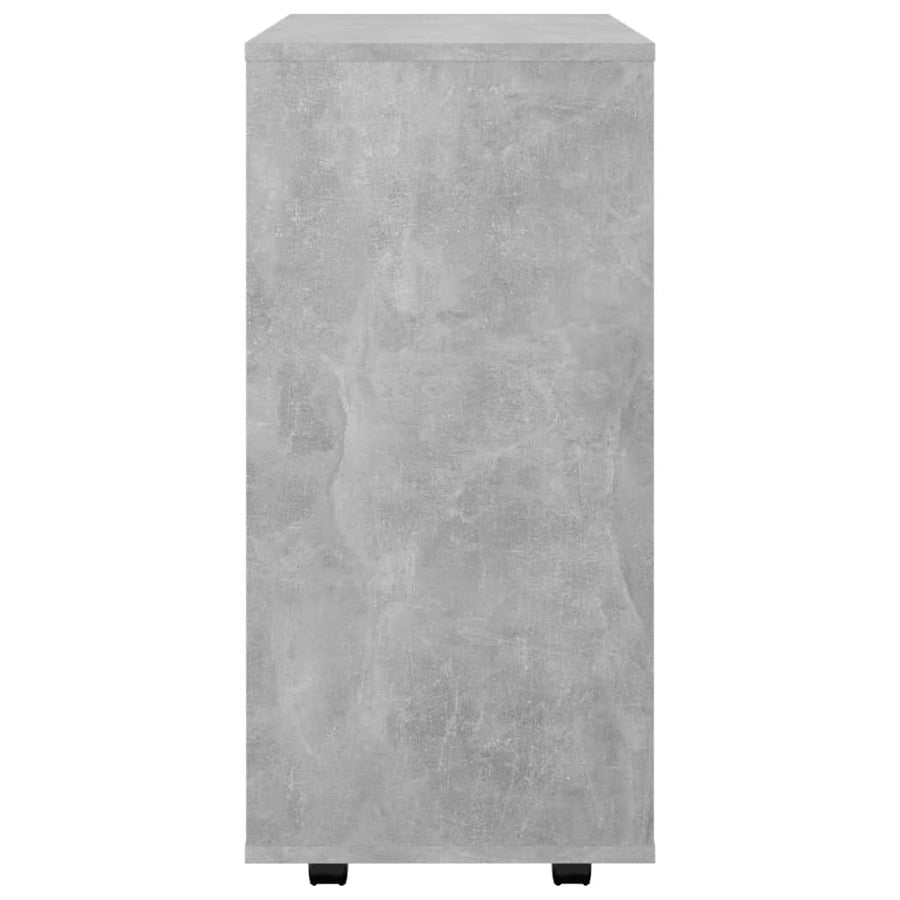 Kast Verrijdbaar 60X35X75 Cm Spaanplaat Betongrijs