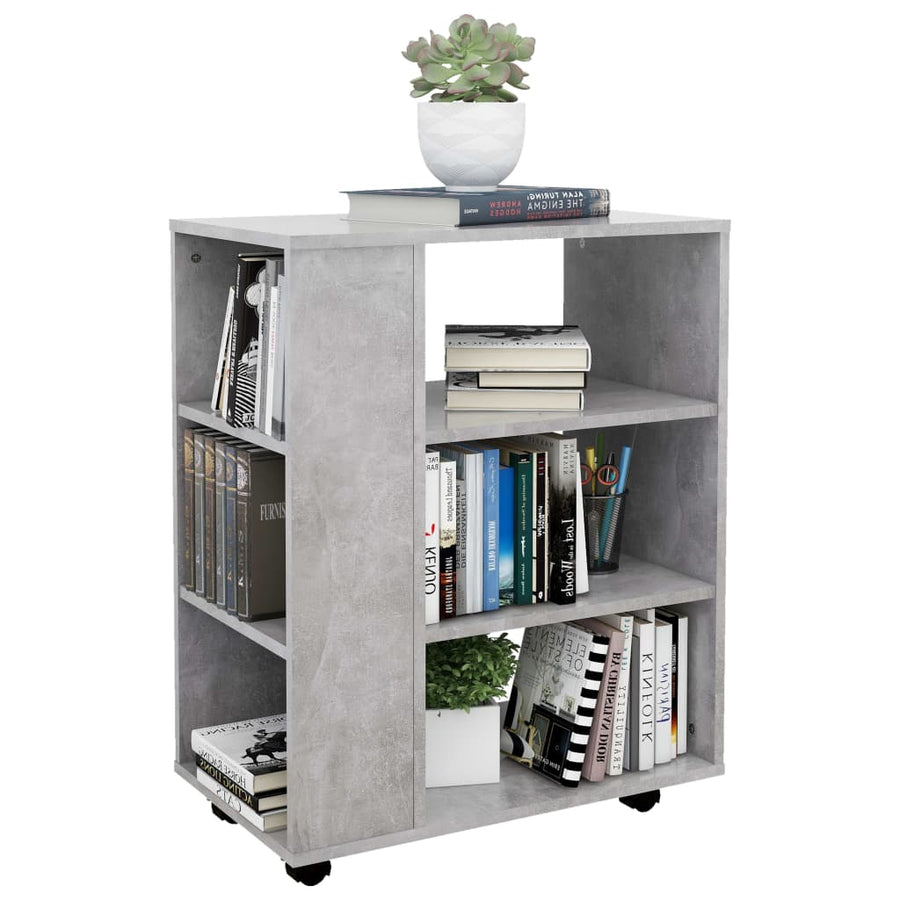 Kast Verrijdbaar 60X35X75 Cm Spaanplaat Betongrijs