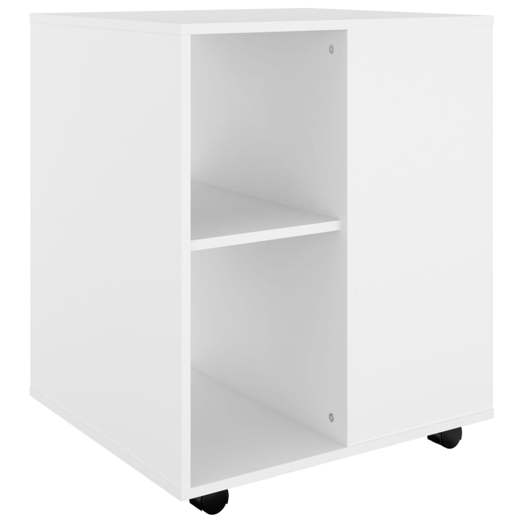 Kast verrijdbaar 60x53x72 cm spaanplaat wit Wit