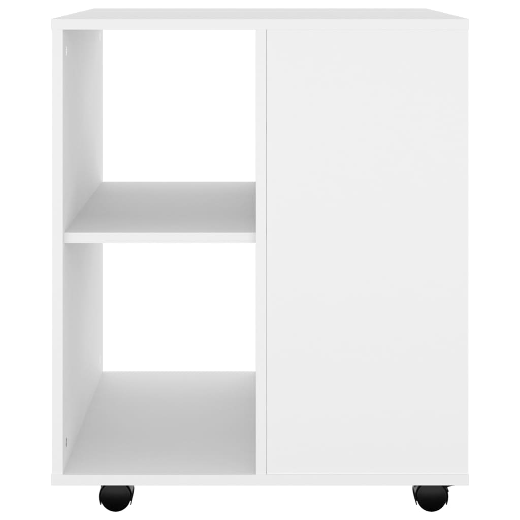 Kast verrijdbaar 60x53x72 cm spaanplaat wit Wit