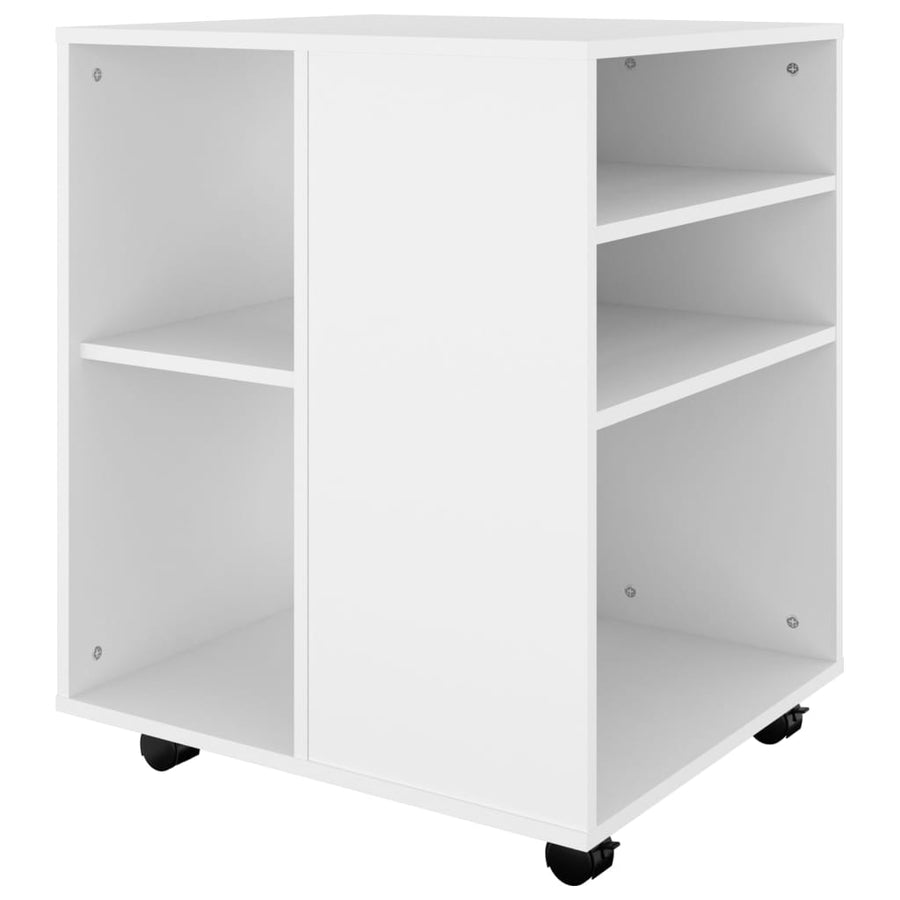 Kast verrijdbaar 60x53x72 cm spaanplaat wit Wit