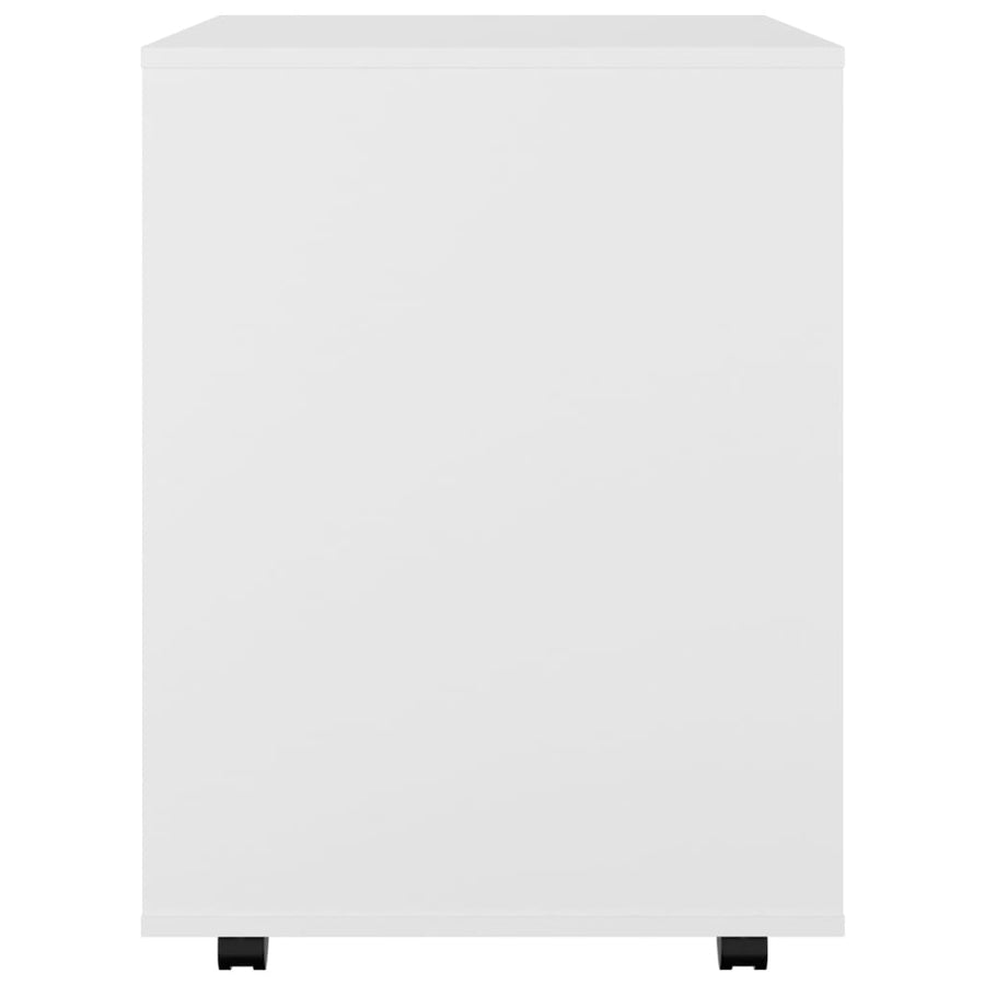 Kast verrijdbaar 60x53x72 cm spaanplaat wit Wit