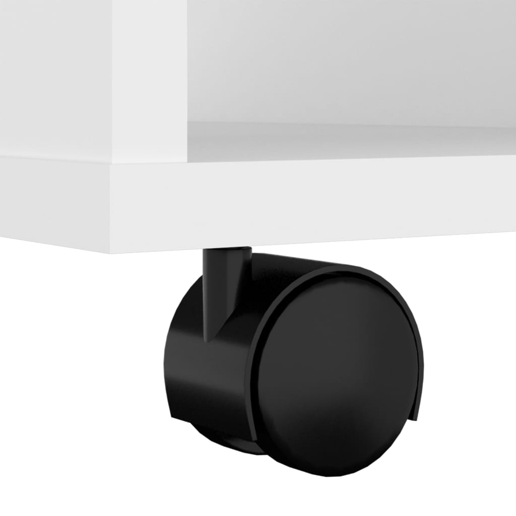 Kast verrijdbaar 60x53x72 cm spaanplaat wit Wit