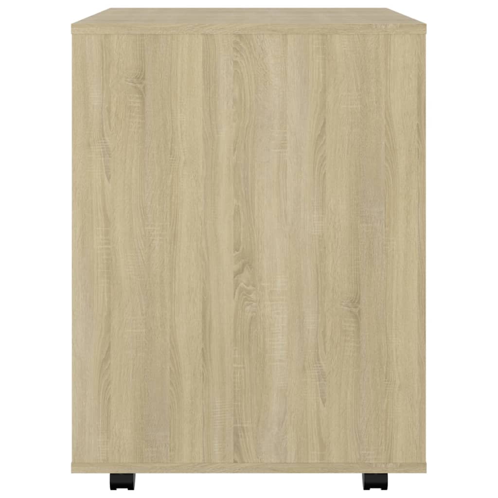 Kast Verrijdbaar 60X53X72 Cm Spaanplaat Kleurig Sonoma eiken