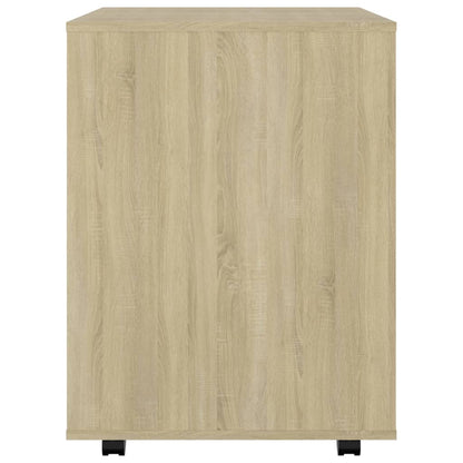 Kast Verrijdbaar 60X53X72 Cm Spaanplaat Kleurig Sonoma eiken