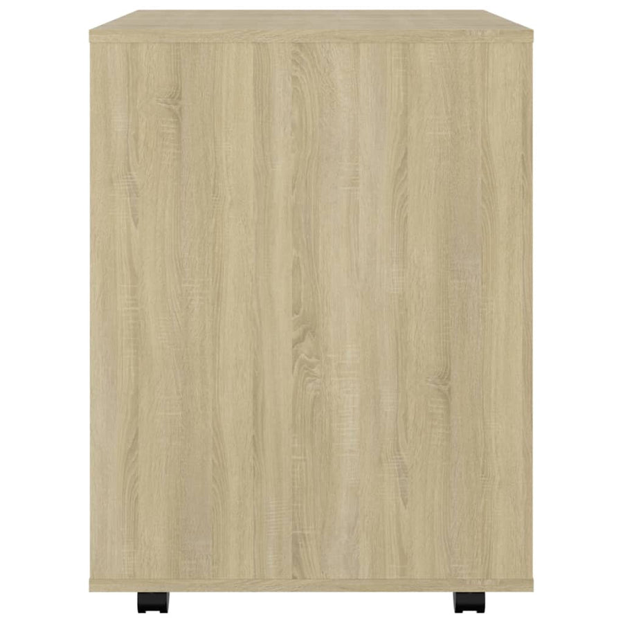 Kast Verrijdbaar 60X53X72 Cm Spaanplaat Kleurig Sonoma eiken