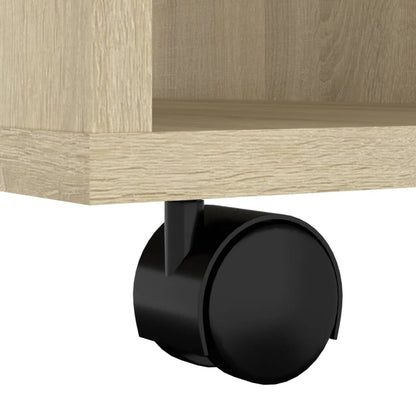 Kast Verrijdbaar 60X53X72 Cm Spaanplaat Kleurig Sonoma eiken