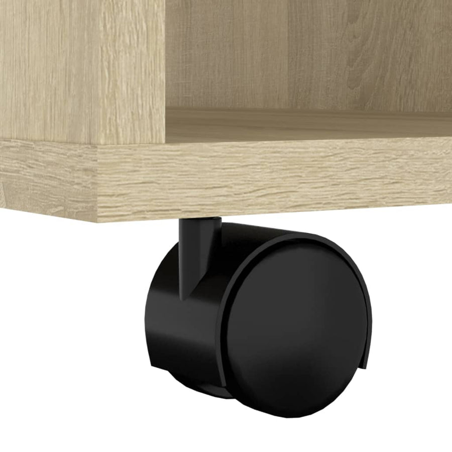 Kast Verrijdbaar 60X53X72 Cm Spaanplaat Kleurig Sonoma eiken