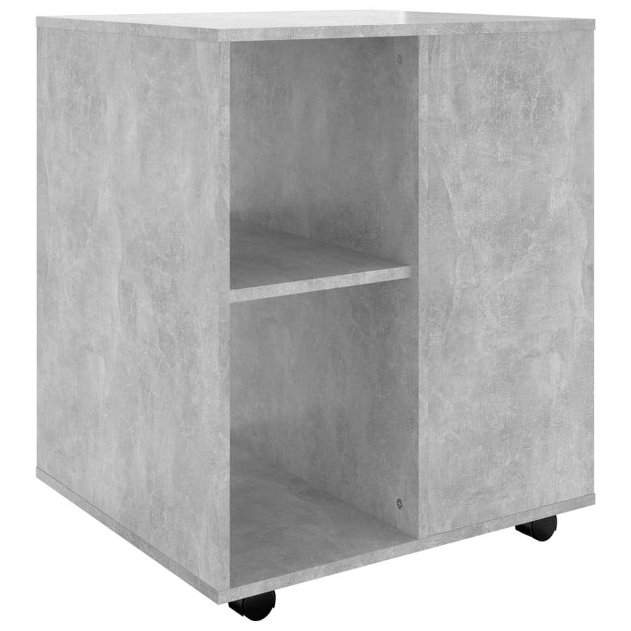 Kast Verrijdbaar 60X53X72 Cm Spaanplaat Betongrijs