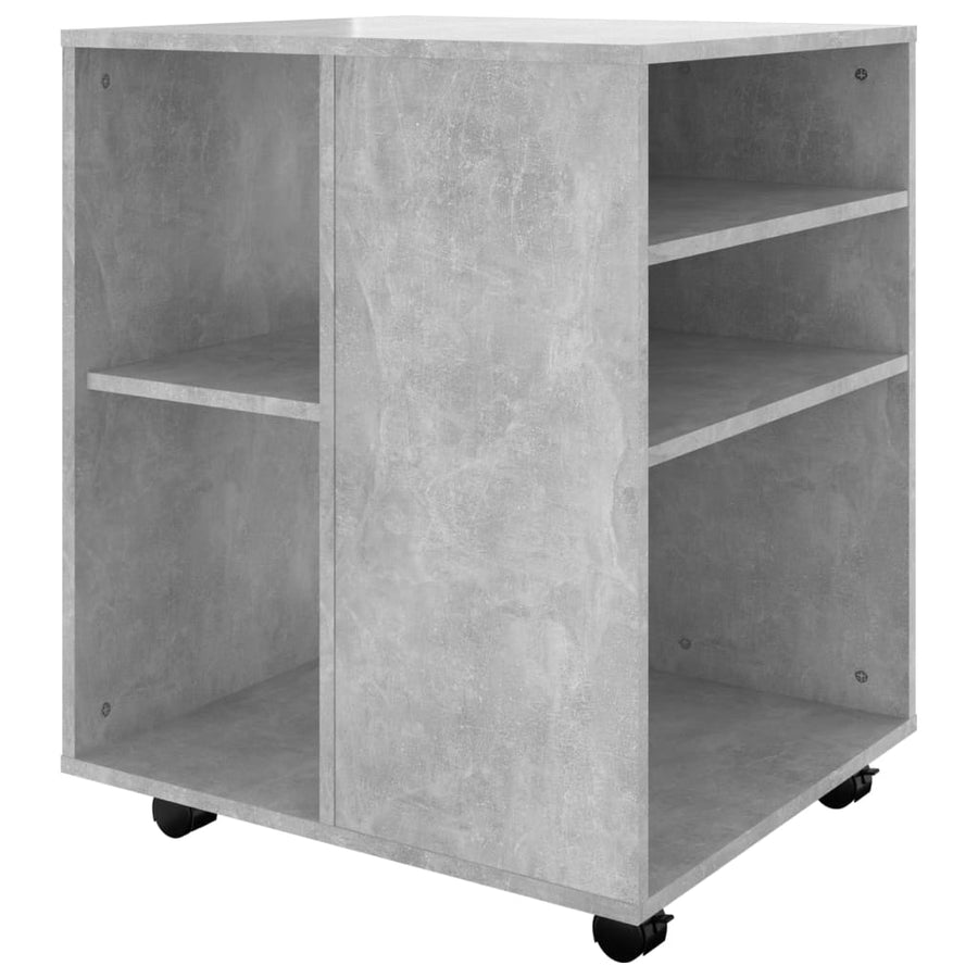 Kast Verrijdbaar 60X53X72 Cm Spaanplaat Betongrijs