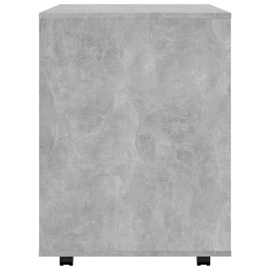 Kast Verrijdbaar 60X53X72 Cm Spaanplaat Betongrijs