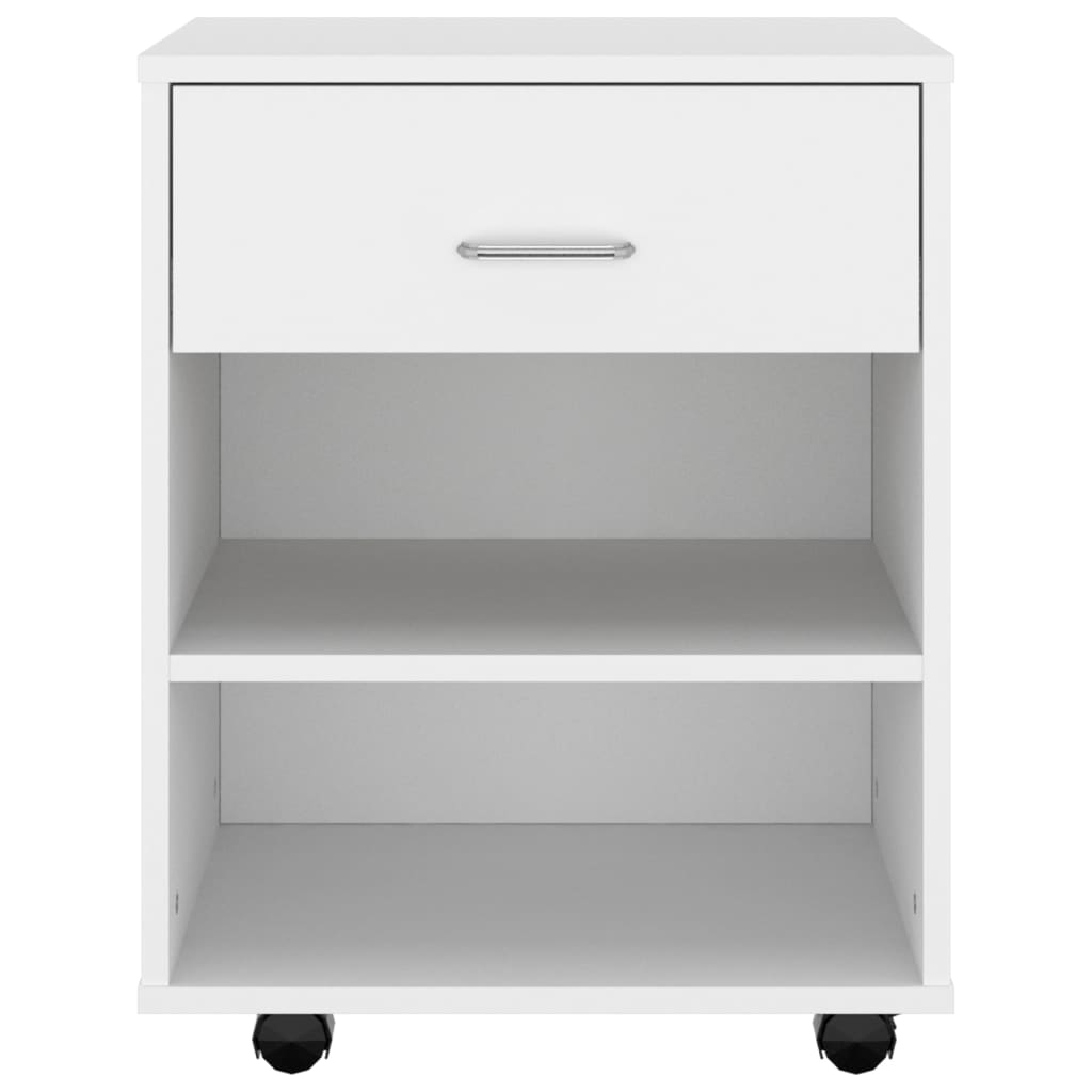 Kast Verrijdbaar 46X36X59 Cm Spaanplaat Wit