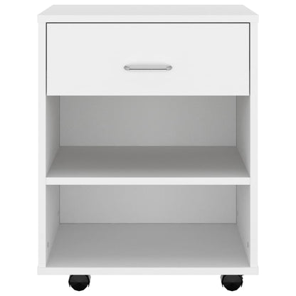 Kast Verrijdbaar 46X36X59 Cm Spaanplaat Wit