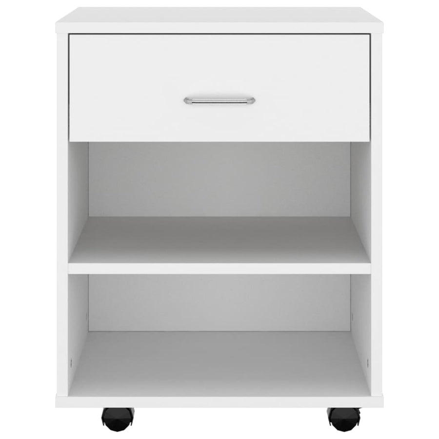 Kast Verrijdbaar 46X36X59 Cm Spaanplaat Wit