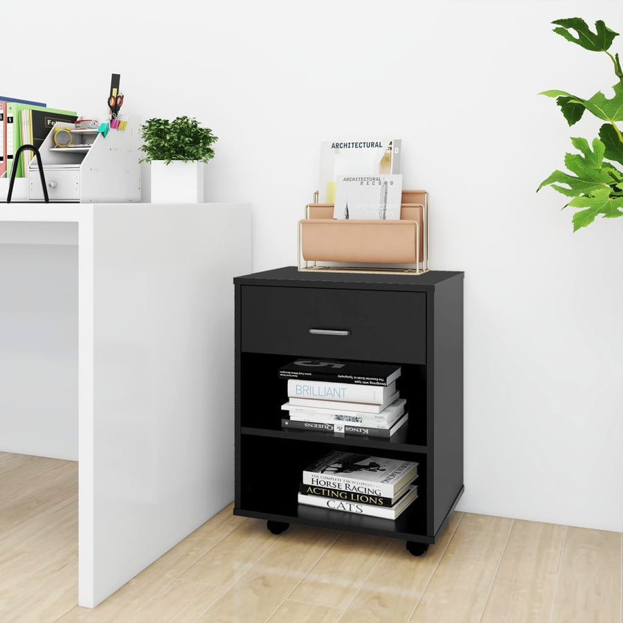 Kast Verrijdbaar 46X36X59 Cm Spaanplaat Wit
