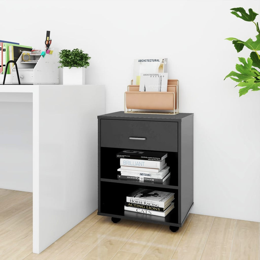 Kast Verrijdbaar 46X36X59 Cm Spaanplaat Wit