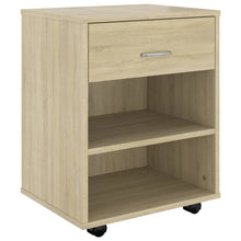 Kast verrijdbaar 46x36x59 cm spaanplaat sonoma eikenkleurig Sonoma eiken