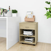 Rolkast 46x36x59 cm spaanplaat sonoma eiken