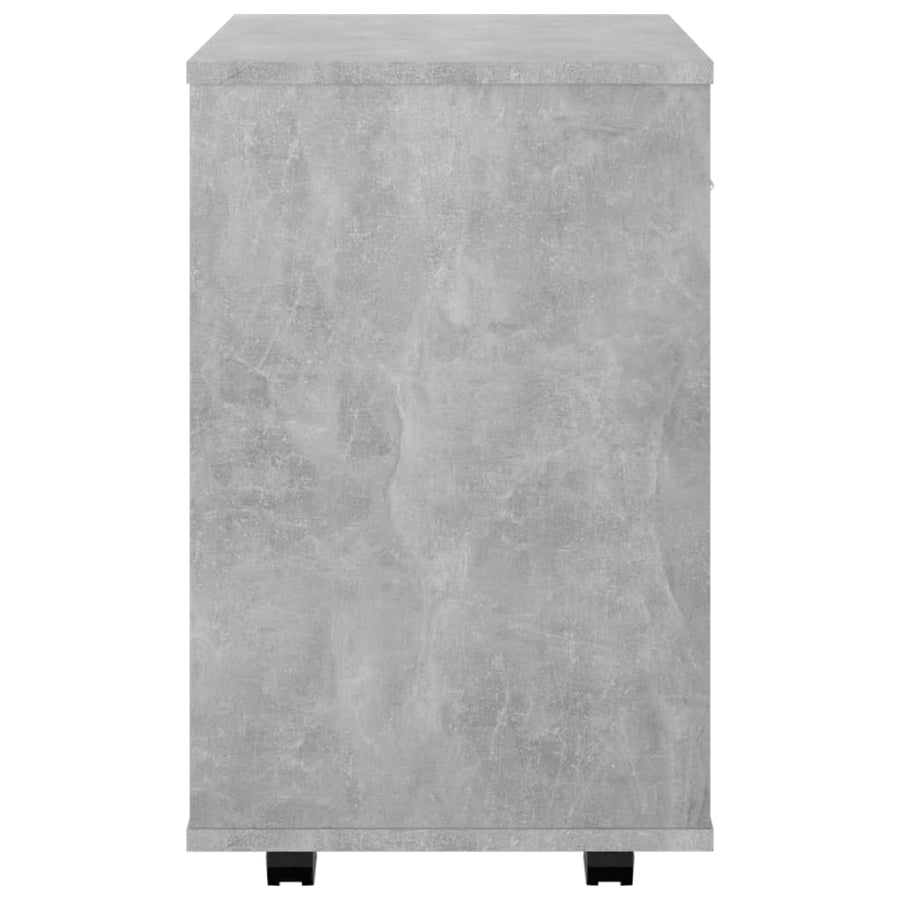 Kast verrijdbaar 46x36x59 cm spaanplaat betongrijs Betongrijs