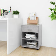 Rolkast 46x36x59 cm spaanplaat betongrijs