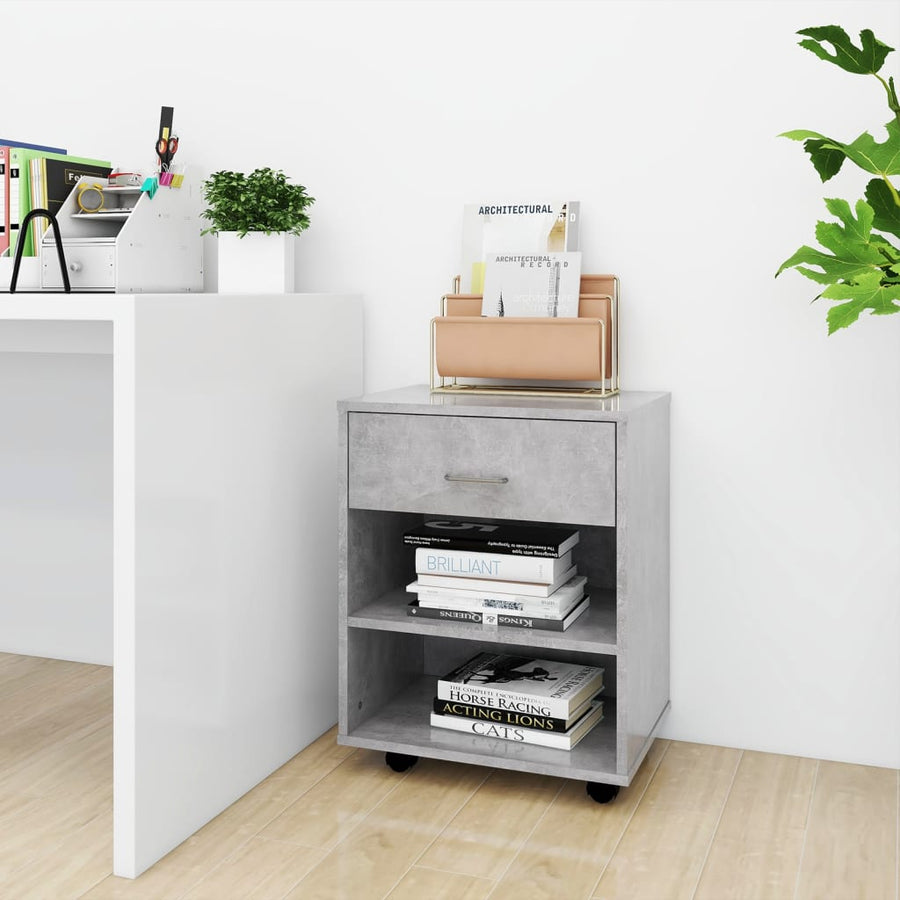 Kast Verrijdbaar 46X36X59 Cm Spaanplaat Wit