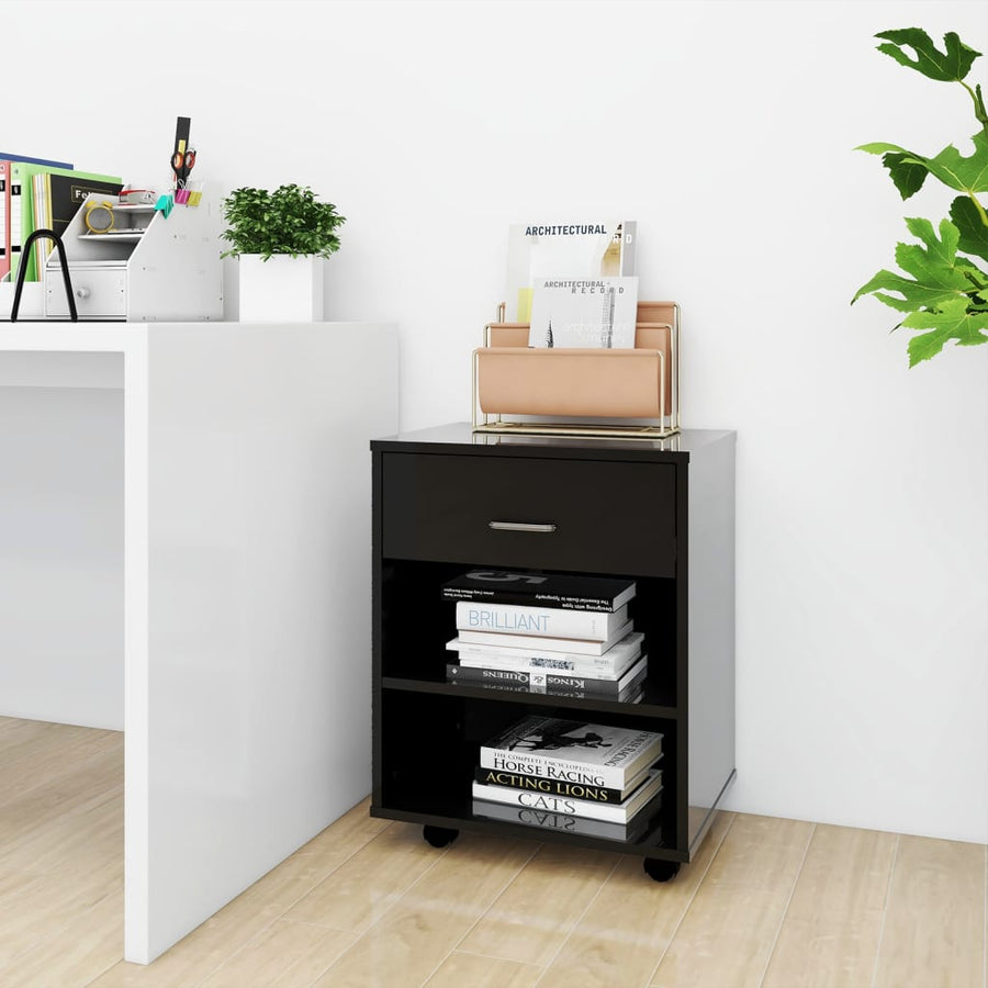 Kast Verrijdbaar 46X36X59 Cm Spaanplaat Wit