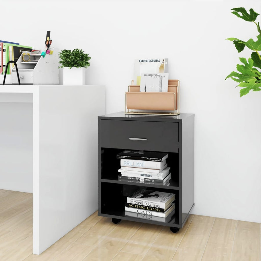 Kast Verrijdbaar 46X36X59 Cm Spaanplaat Wit