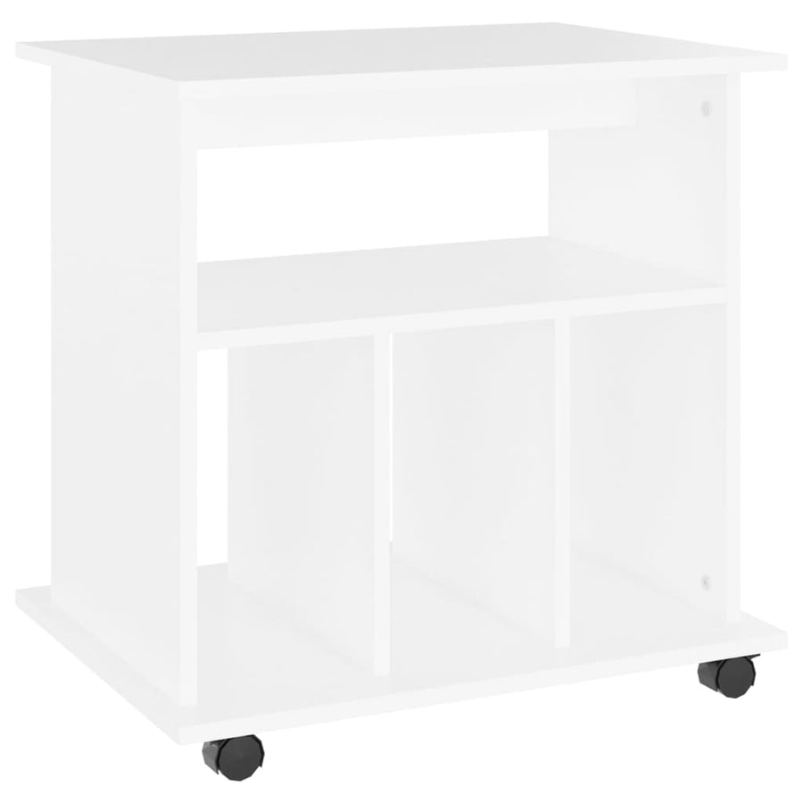 Kast Verrijdbaar 60X45X60 Cm Spaanplaat Wit