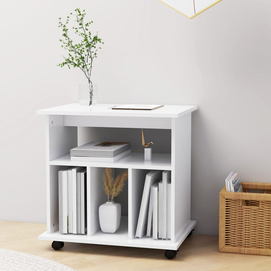 Kast Verrijdbaar 60X45X60 Cm Spaanplaat Wit