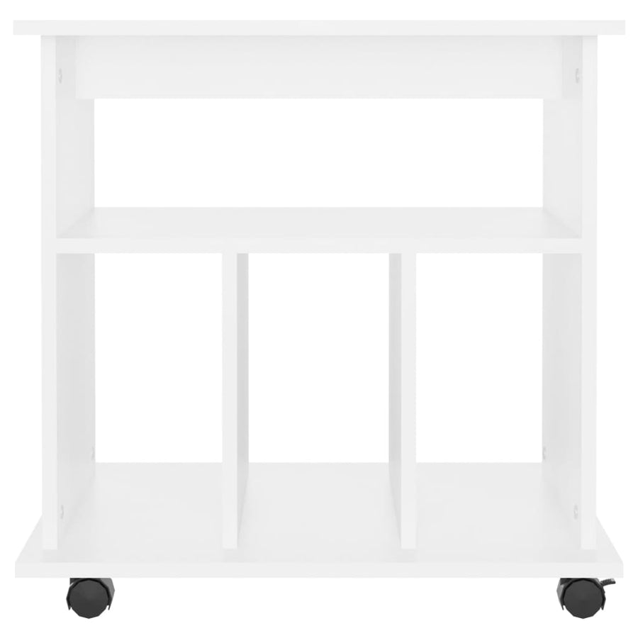 Kast Verrijdbaar 60X45X60 Cm Spaanplaat Wit