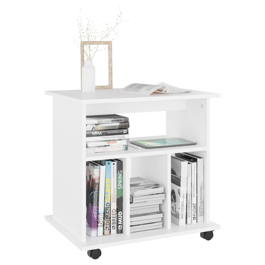 Kast Verrijdbaar 60X45X60 Cm Spaanplaat Wit
