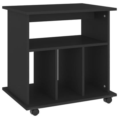 Kast Verrijdbaar 60X45X60 Cm Spaanplaat Zwart