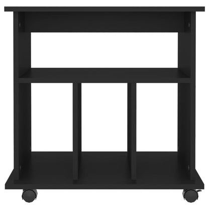 Kast Verrijdbaar 60X45X60 Cm Spaanplaat Zwart