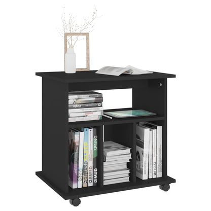 Kast Verrijdbaar 60X45X60 Cm Spaanplaat Zwart