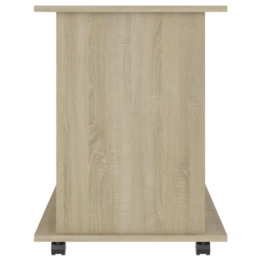 Kast Verrijdbaar 60X45X60 Cm Spaanplaat Kleurig Sonoma eiken