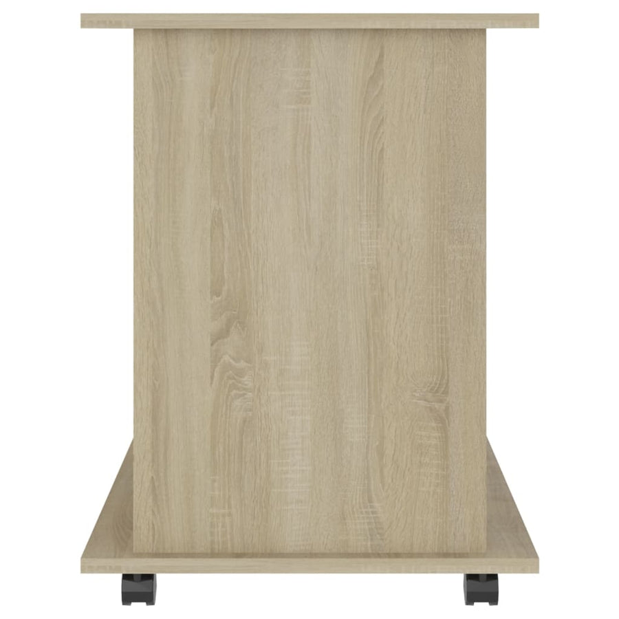 Kast Verrijdbaar 60X45X60 Cm Spaanplaat Kleurig Sonoma eiken