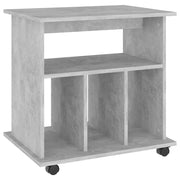 Rolkast 60x45x60 cm spaanplaat betongrijs