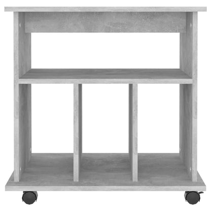 Kast Verrijdbaar 60X45X60 Cm Spaanplaat Betongrijs