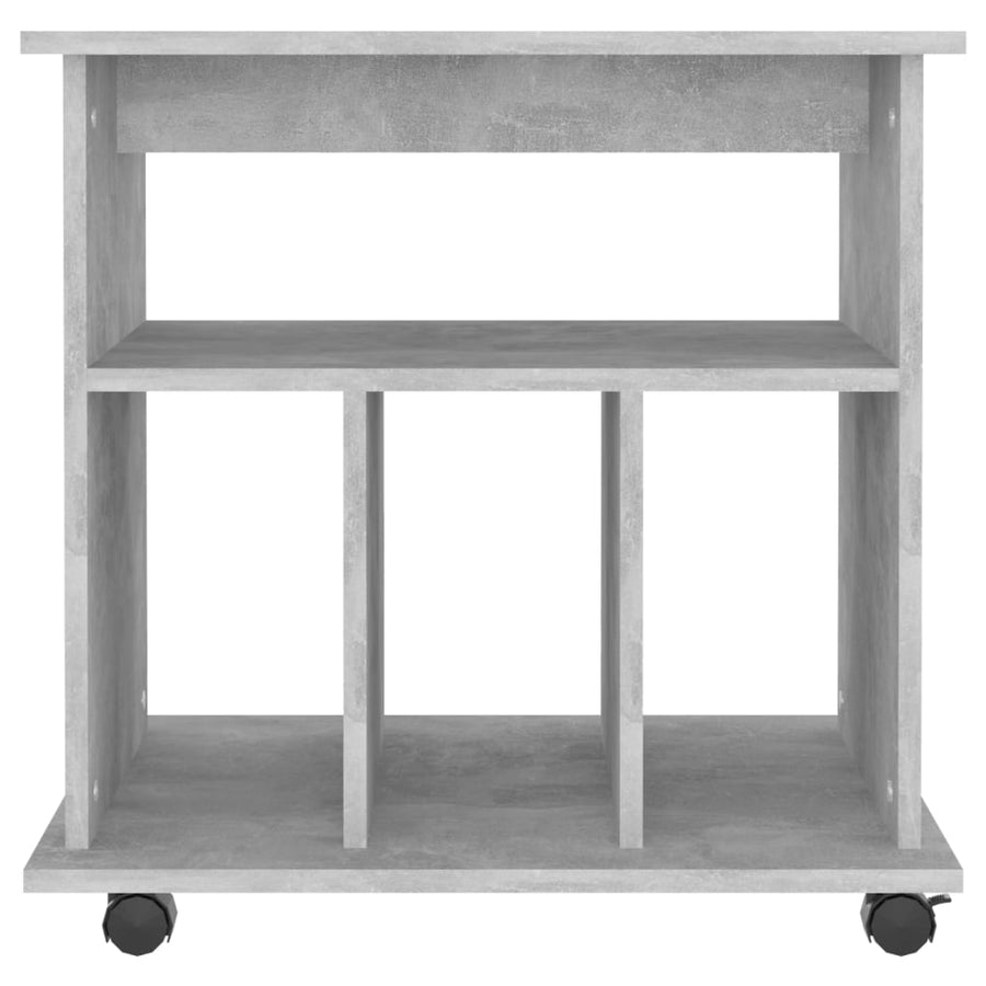 Kast Verrijdbaar 60X45X60 Cm Spaanplaat Betongrijs