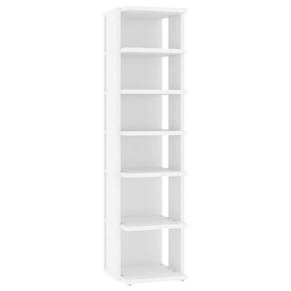 Schoenenkasten 2 st 27,5x27x102 cm bewerkt hout wit Wit