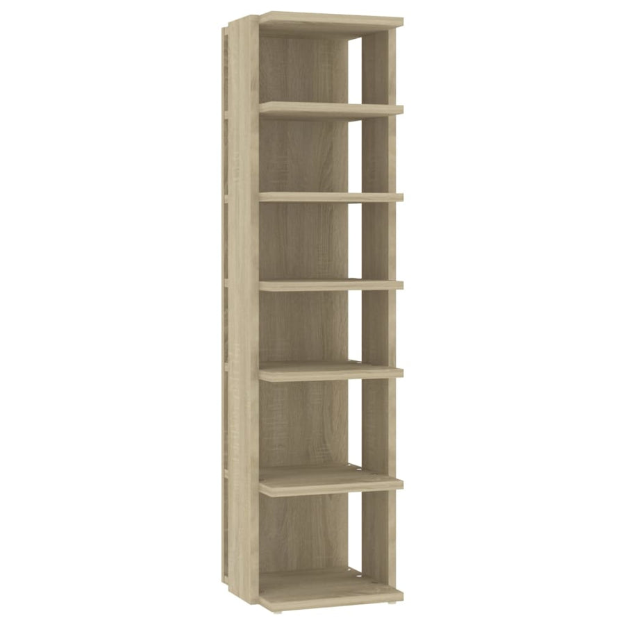 Schoenenkast 27,5x27x102 cm bewerkt hout sonoma eikenkleurig Sonoma eiken