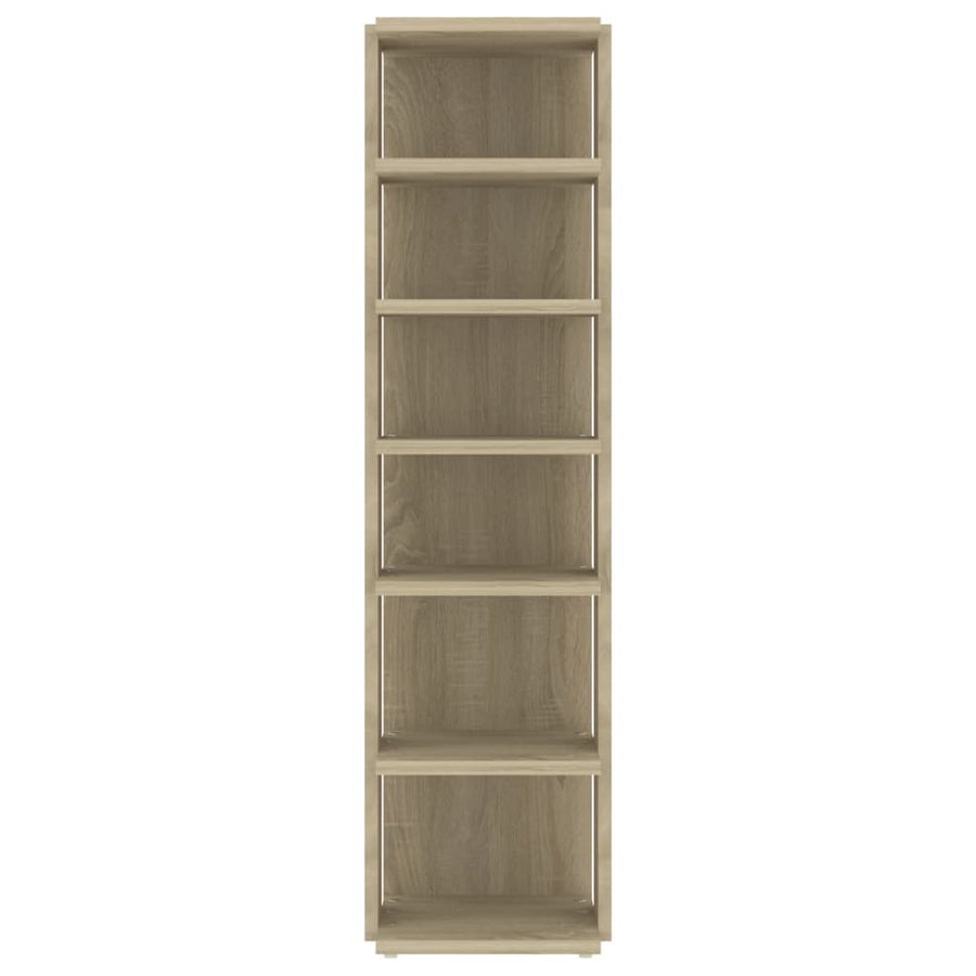 Schoenenkast 27,5x27x102 cm bewerkt hout sonoma eikenkleurig Sonoma eiken