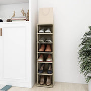 Schoenenkast 27,5x27x102 cm bewerkt hout sonoma eiken