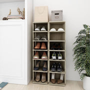 Schoenenkast 2 st 27,5x27x102 cm sonoma eiken