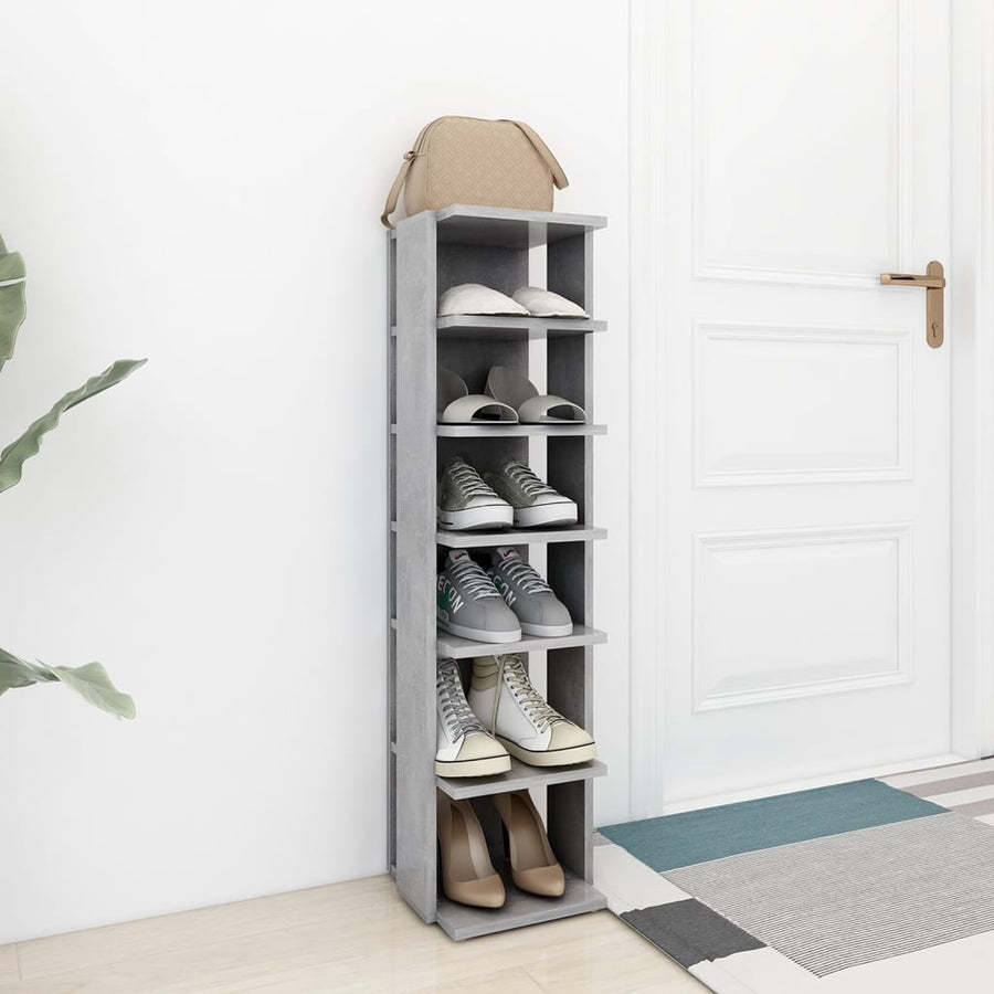 Schoenenkast 27,5X27X02 Cm Bewerkt Hout 1 Betongrijs