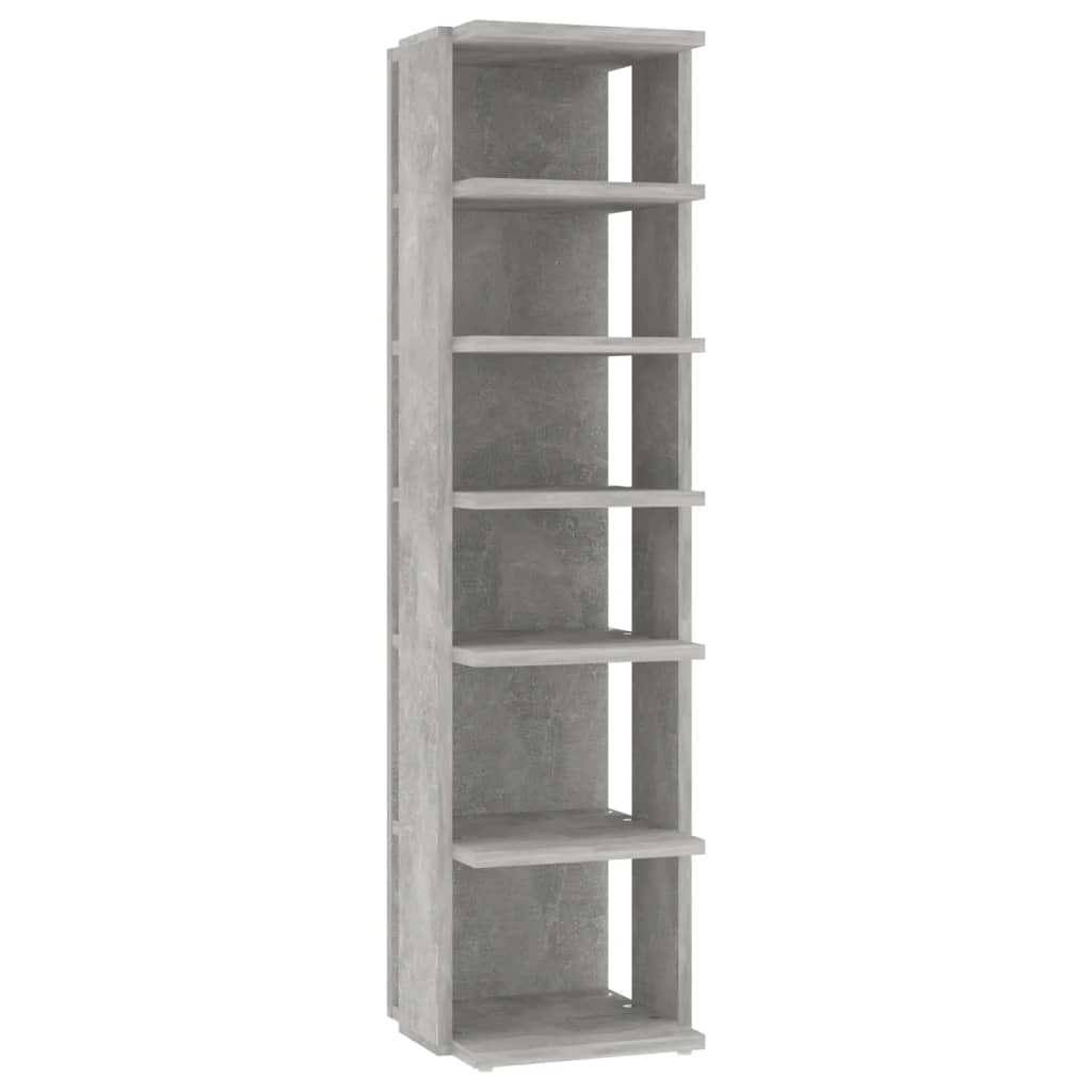 Schoenenkasten 2 st 27,5x27x102 cm betongrijs 1 2 Betongrijs