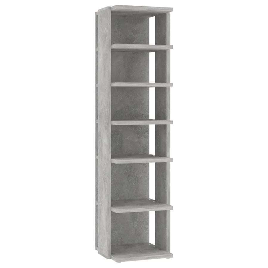 Schoenenkasten 2 st 27,5x27x102 cm betongrijs 1 2 Betongrijs